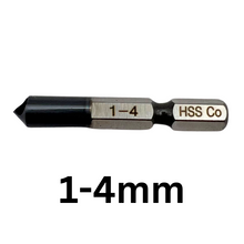 Load image into Gallery viewer, Chamfering tool bits suited for drill or electric screwdriver.