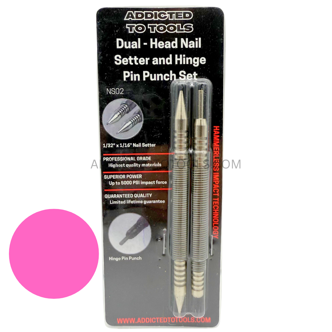 6 Pcs Dual Head Nail Setter And Hinge Pin Punch Set,Hammerless
