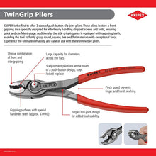 Load image into Gallery viewer, KNIPEX 200mm TwinGrip Slip Joint Plier 8201200SB