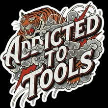 Load image into Gallery viewer, tiger addicted to tools sticker
