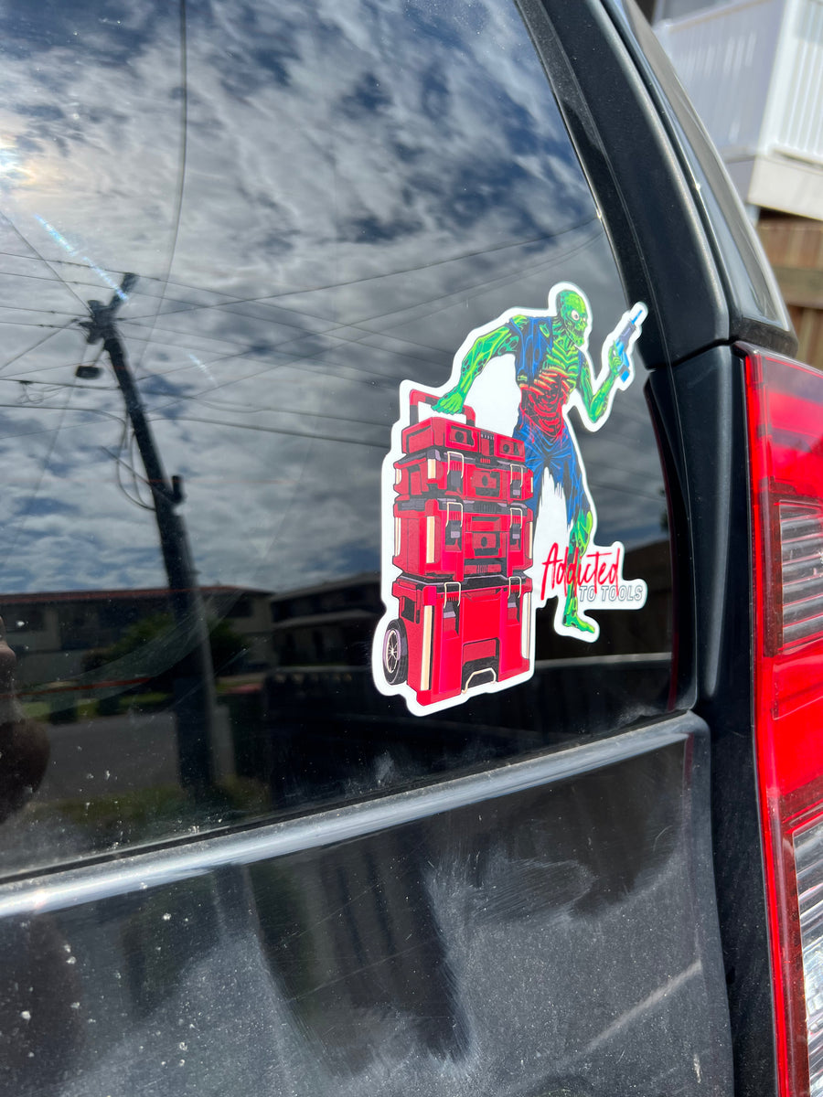 PACKOUT ZOMBIE TOOLBOX STICKER Addicted to tools