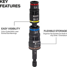 Load image into Gallery viewer, Klein Tools 5-in-1 Metric Impact Rated Flip Socket Set
