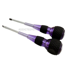 Load image into Gallery viewer, VESSEL 250-2PS-GBL Safety Penetrating Ball Grip Driver, Galaxy colours, 2 Pack +2 x 100/-6 x 100 250-2PS
