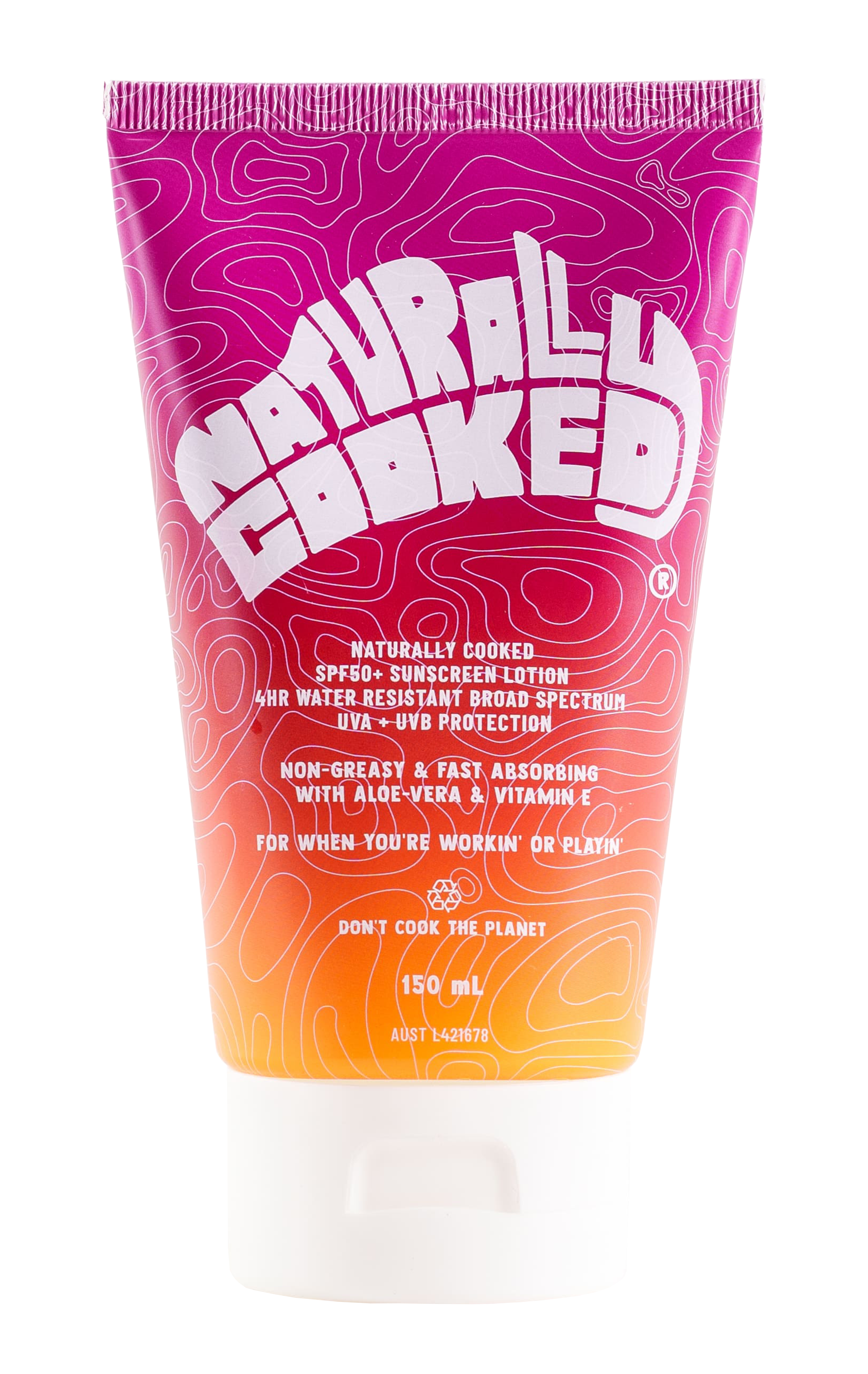 150mL of Naturally Cooked SPF50+ Sunscreen