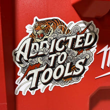 Load image into Gallery viewer, tiger addicted to tools sticker
