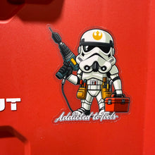 Load image into Gallery viewer, trooper addicted to tools sticker
