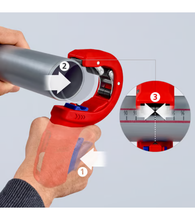 Load image into Gallery viewer, KNIPEX 90 23 02 BK - Pipe cutter for thick-walled plastic pipes 202 mm
