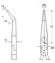 Load image into Gallery viewer, KNIPEX 31 21 160 55mm Needle-Nose 45° Angled Pliers
