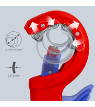 Load image into Gallery viewer, KNIPEX 90 23 02 BK - Pipe cutter for thick-walled plastic pipes 202 mm
