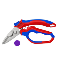 Load image into Gallery viewer, Knipex 95 05 20 SB Angled Electricians' Shears with Multi-Component Grip, 160 mm

