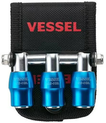 Vessel BH-10K Bit Holder – Stores 10 Drill/Screwdriver Bits, Black, With Hanging Hole