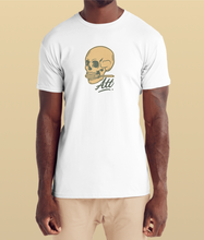 Load image into Gallery viewer, Addicted to tools skull logo large front beige ATT
