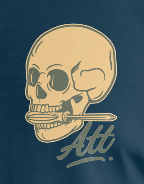 Load image into Gallery viewer, Addicted to tools skull logo corner beige ATT
