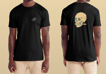 Load image into Gallery viewer, Addicted to tools skull logo corner beige front and back ATT
